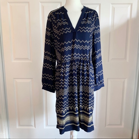 Anthro Holding Horses Navy Boho Babydoll Dress - Picture 1 of 6